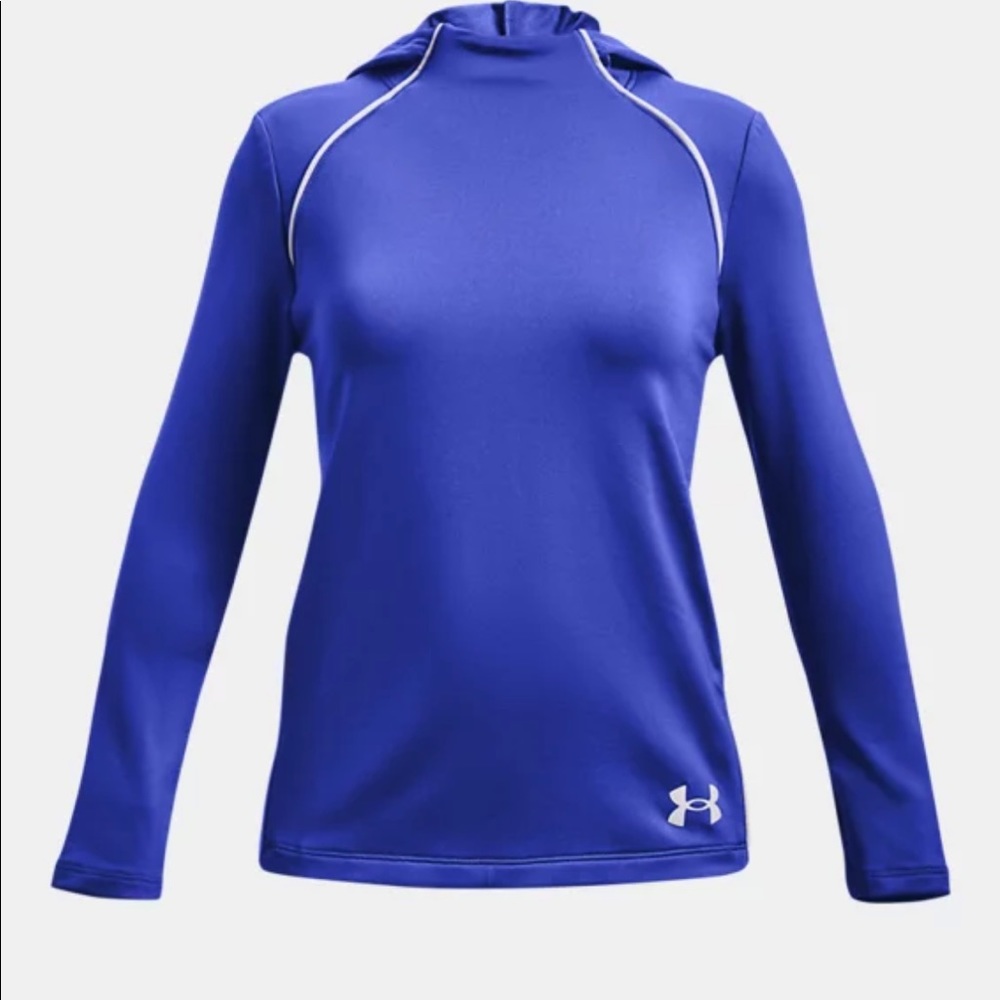 Girls' UA Cold Weather Hoodie top long sleeve thumb hole running shirt exercise
